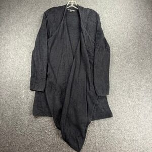 Barefoot Dreams Bamboo Chic Lite Knit Open Front Cardigan Black Size S/M